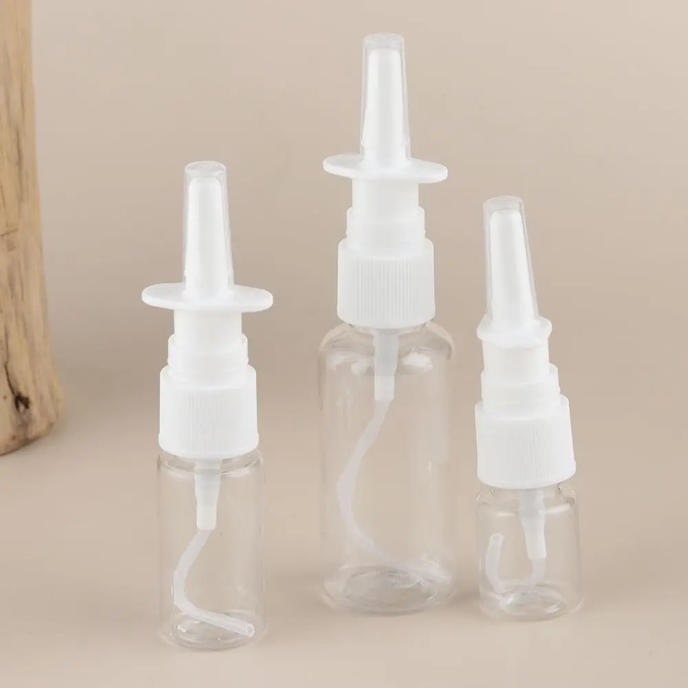 2pcs New White Nasal Spray Pump Empty Plastic Bottles Refillable Sprayer Health Nose Mist For Medical Packaging Accessories