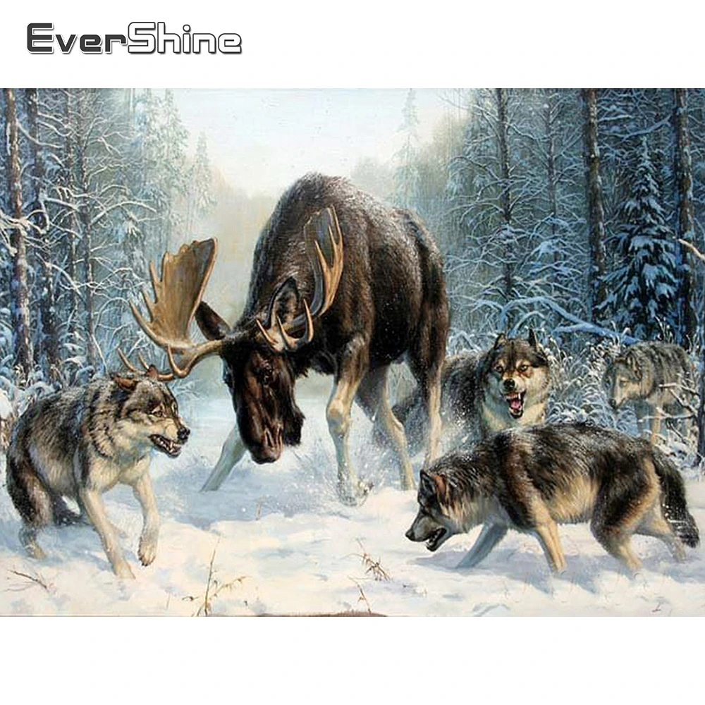 EverShine 5D алмазная живопись Новое поступление вышивка с животными наборы для