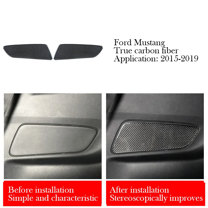 Fords Mustang декоративная наклейка из углеродного волокна для задней двери интерьера