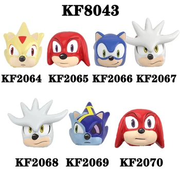 

Single Sale Building Blocks Super Heroes Bricks Super Metal Knuckles Silver The Hedgehog Brick Figure kid Toys KF8043