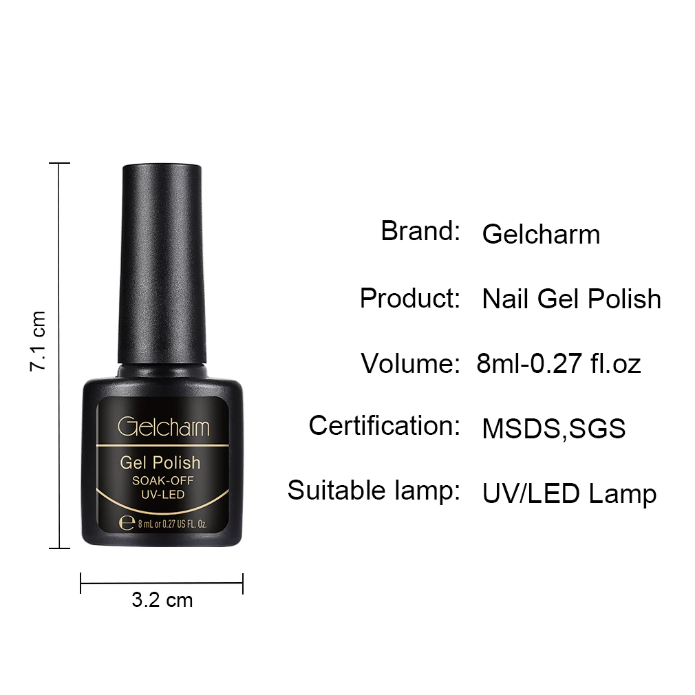 Gelcharm 8 мл сыр конфеты УФ-гель для ногтей используется с молочного цвета гель лак Полупостоянный все для маникюра дизайн ногтей гель