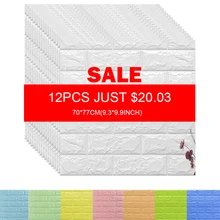 70*77 см DIY самоклеющиеся 3D наклейки на стену s Декор для спальни пенопластовый кирпич декор комнаты обои настенный Декор Гостиная Наклейка на стену для детей