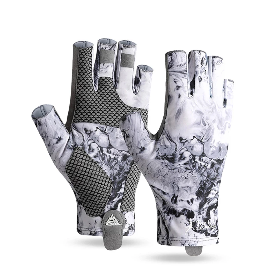 Fishing Gloves Breathable Half Finger Anti-slip Design Fingerless for Outdoor Hiking Biking Kayaking Tackle Equipment | Спорт и