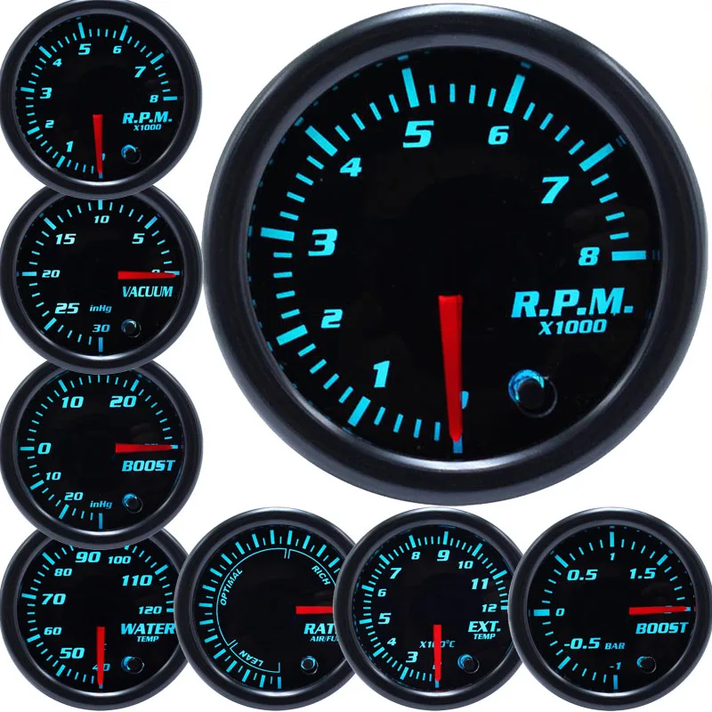 12V Pointer Meter-Air-Fuel Ratio Table Oil Temperature Oil Pressure And Voltage Air-Fuel Ratio Meter Auto Meter,Automobile 52mm Pressurized Water Temperature