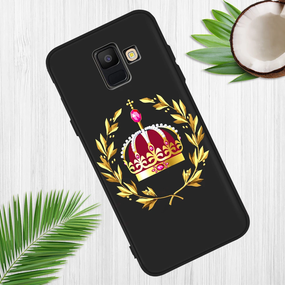 «King», «queen» класса люкс для samsung Galaxy A9 A8 A7 A6 A5 A3 J3 J4 J5 J6 J8 плюс M30 A40S A10 A20E чехол для телефона etui для пар