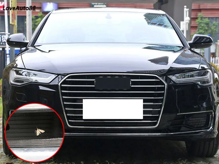 Для Audi A6L Автомобильная сетка для скрининга насекомых Передняя Решетка Вставка Сетка Передняя сетка для скрининга насекомых сетчатая решетка автомобильные аксессуары