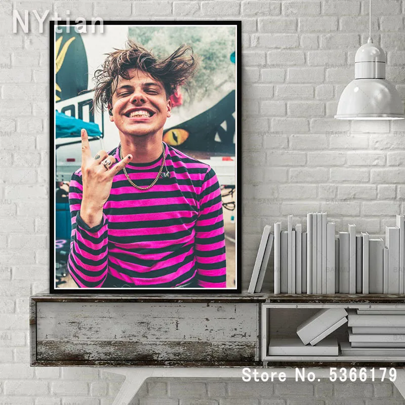 NT228 плакат печать Yungblud музыка певица Звезда концертный век ответственность настенная живопись картина холст Декор для дома комнаты - Цвет: Светло-серый