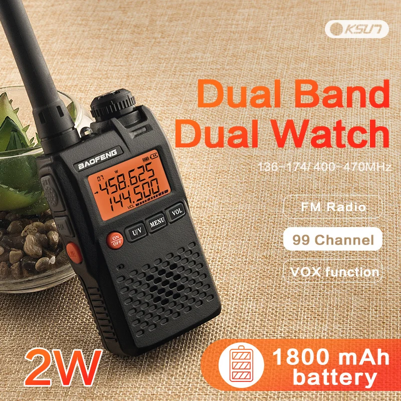 Baofeng UV 3R плюс + мини иди и болтай Walkie Talkie VHF 136 174 МГц & UHF 400 470 Dual Band Мини Two Way Радио