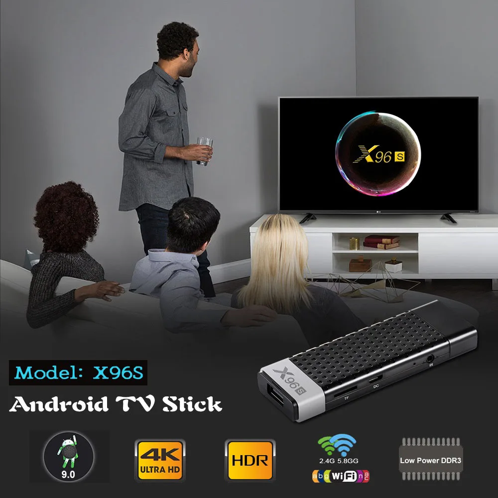 Бляди цопе ' ТВ-приставка VONTAR X96S X96 Stick 4K TV Stick Mini Android 9 4 ГБ 32 ГБ  Amlogic S905Y2 четырехъядерный Wifi BT 1080P 4K TV Dongle | AliExpress