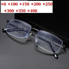 Модные мужские прогрессивные мульти фокус квадратные очки для чтения оправа винтажные Ретро квадратные оптические очки для дальнозоркости для мужчин NX
