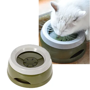 

Pet Dog Cat Bowls Floating Not Wetting Mouth Cat Bowl No Spill Drinking Water Feeder Plastic Portable Dog Bowl water Feeders