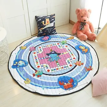 

Crawling Mat Baby Play Mat Round, Non-Slip Cotton Gym Play Mat Toy Storage - Washable Crawling Mat (Sea World)