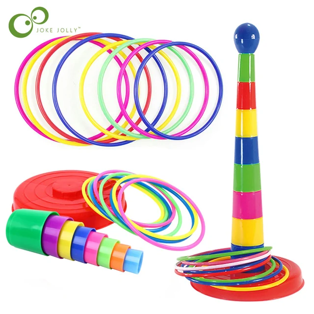 Children Outdoor Fun & Toy Sports Circle Ferrule Stacked Layers Game Parent-Child Interactive Ferrule Throwing Game Kids 1