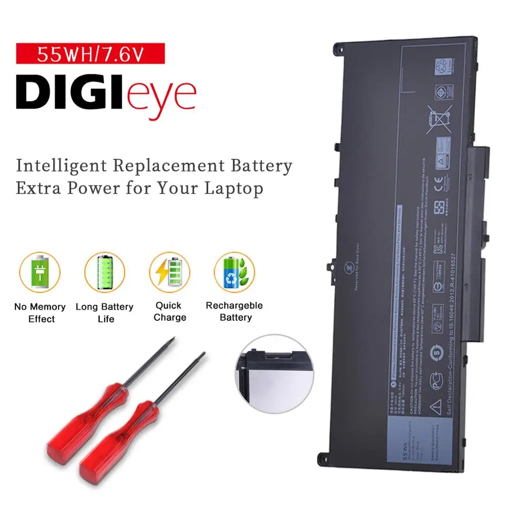 7 6 V 55Wh J60J5 Сменный аккумулятор для ноутбука Dell Latitude E7270 E7470 R1V85 MC34Y 242WD | Компьютеры и