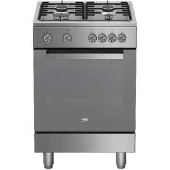 

Gas stove Beko fsg62120dxmcs, gas oven, glass lid, stainless steel