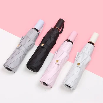

Anti-UV Student Folding Umbrella Glue UV Protection Sunscreen Umbrellas For School Office Outdoor Rainday Umbrellas