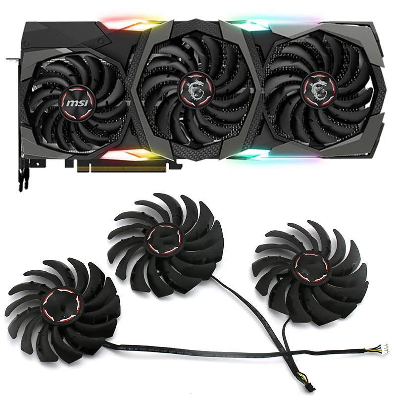 

New original PC Graphics Card Fan FOR MSI RTX 2080 DUKE 2080Ti PLD09210B12HH PLD10010B12HH 4PIN Fans & Cooling