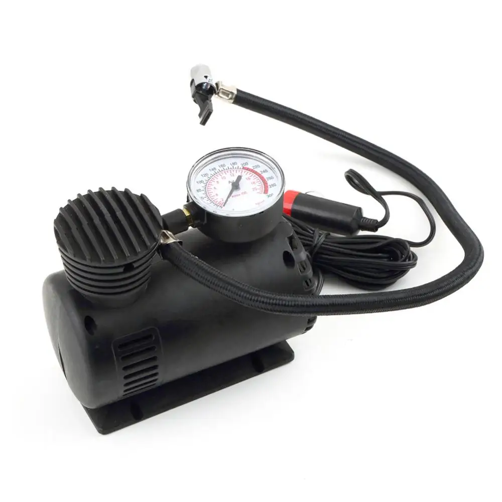 Beste Brand Nieuwe Draagbare Veelzijdige 12V Auto Tire Inflator Pomp 300 Psi Auto Electric Air Compressor 60W Zwart