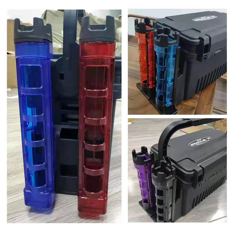 Kawa Fishing Rod Barrel Holder Raft Equipment Vertical Inserting Device for Equipped with Fishing Box Pole Accessories Rod Stand