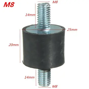 

4Pcs/set M8 Rubber Shock Absorber Anti Vibration Isolator Mounts Bobbins 25x20mm