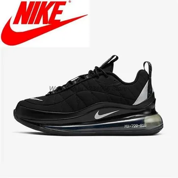 

Nike Air Max 720-818 new product leather woven full palm cushion comfortable running shoes Women's size 36-39 Black and white