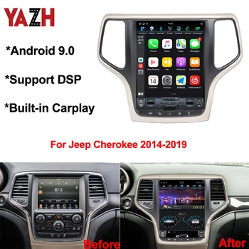 

YAZH 12.1" IPS Display Android 9.0 Auto Radio GPS Navigation Multimedia For Jeep Cherokee 2014-2019 DSP Bluetooth 5.0 Car Stereo