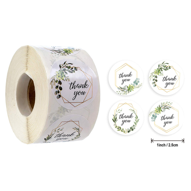 Thank You Stickers Seal Labels Scrapbook Handmade Sticker Wedding Party Christmas Gift Bag Decorations