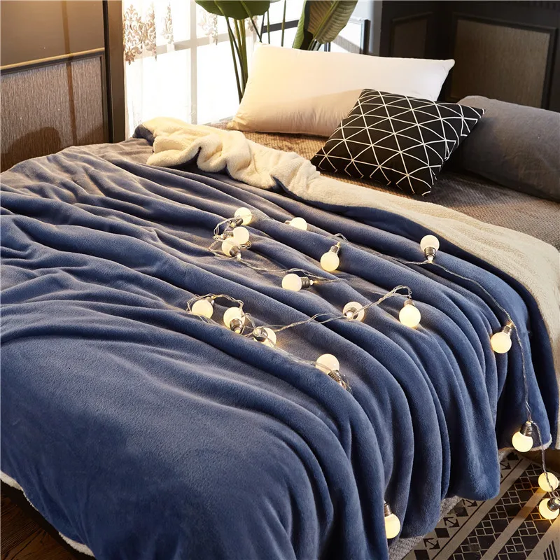 Зимний Супер Теплый утолщенный коралловый бархат пододеяльник Многофункциональный Двусторонний диван кровать плед офисное одеяло для короткого сна