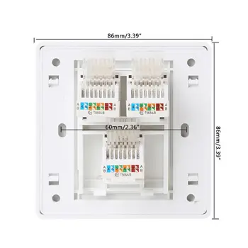 

86 Type Computer Socket Panel CAT5E Network Module RJ45 Cable Interface Outlet
