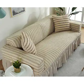 

7 Colors Bubble Sofa Cover Stretch Slipcovers Couch Cover with Skirt Furniture Protector Case 1/2/3/4-seat sofa for living room