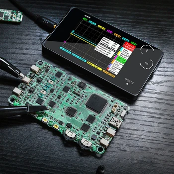 

Digital Oscilloscope kit Multimeter Touch Screen Sampling Rate MCX Combined Probe Bandwidth 1MHz Oscilloscope Set DS212