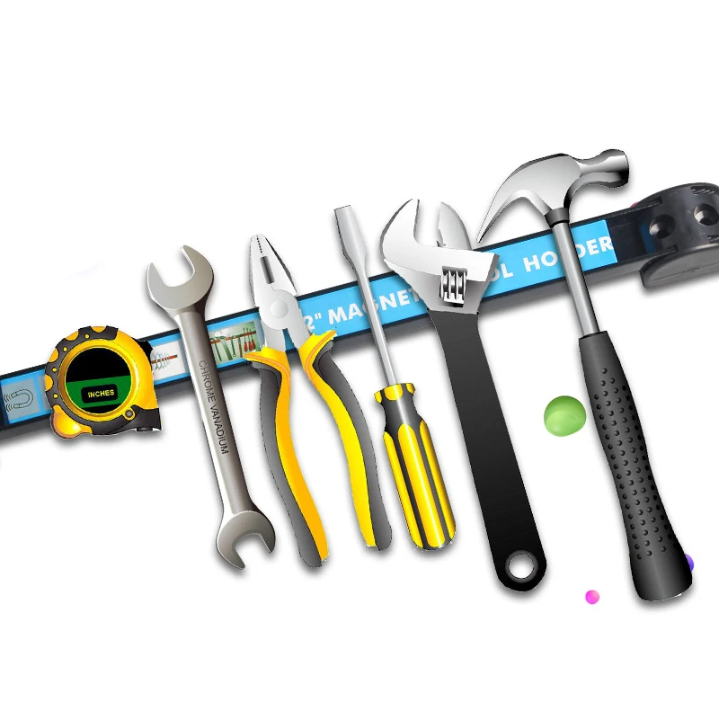 

Magnetic Tool Holder Strong Magnet Heavy Duty Wall Holder Strip for Screwdriver Wrench 12-inch Hardware Tool Storage Organizer