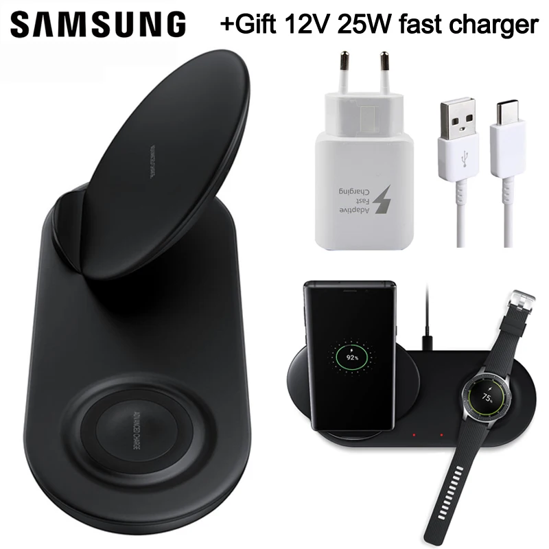 

Samsung Original Wireless Charger duo pad For Galay Note 10 Note10+ Note 9 Note 8 S10 S9 S8 Gear S3 Sport iPhone X Mi9 EP-N6100