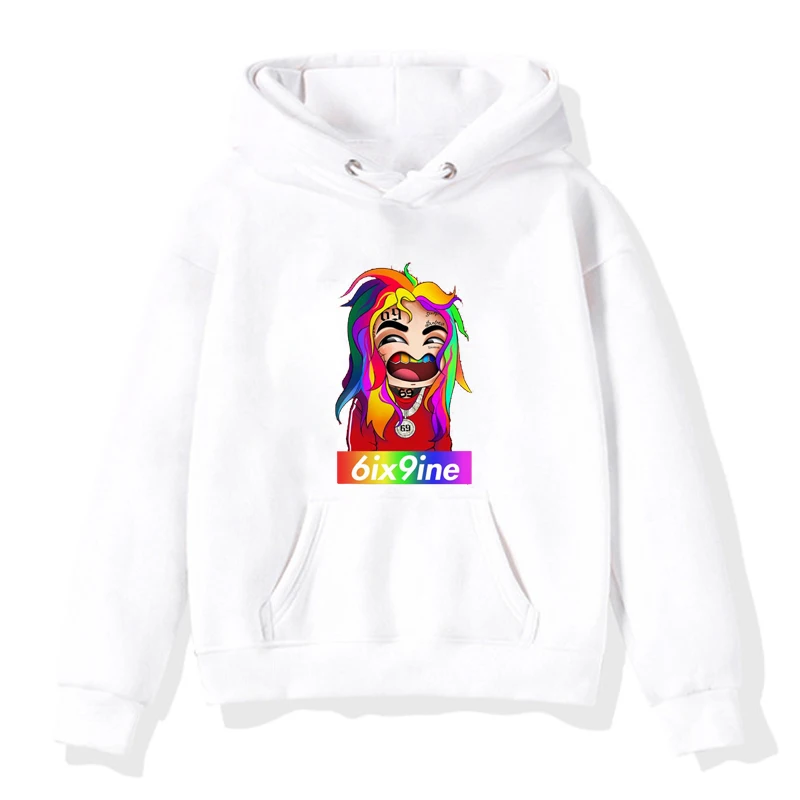 Детские худи с принтом 6ix9ine толстовка капюшоном для мальчиков и девочек