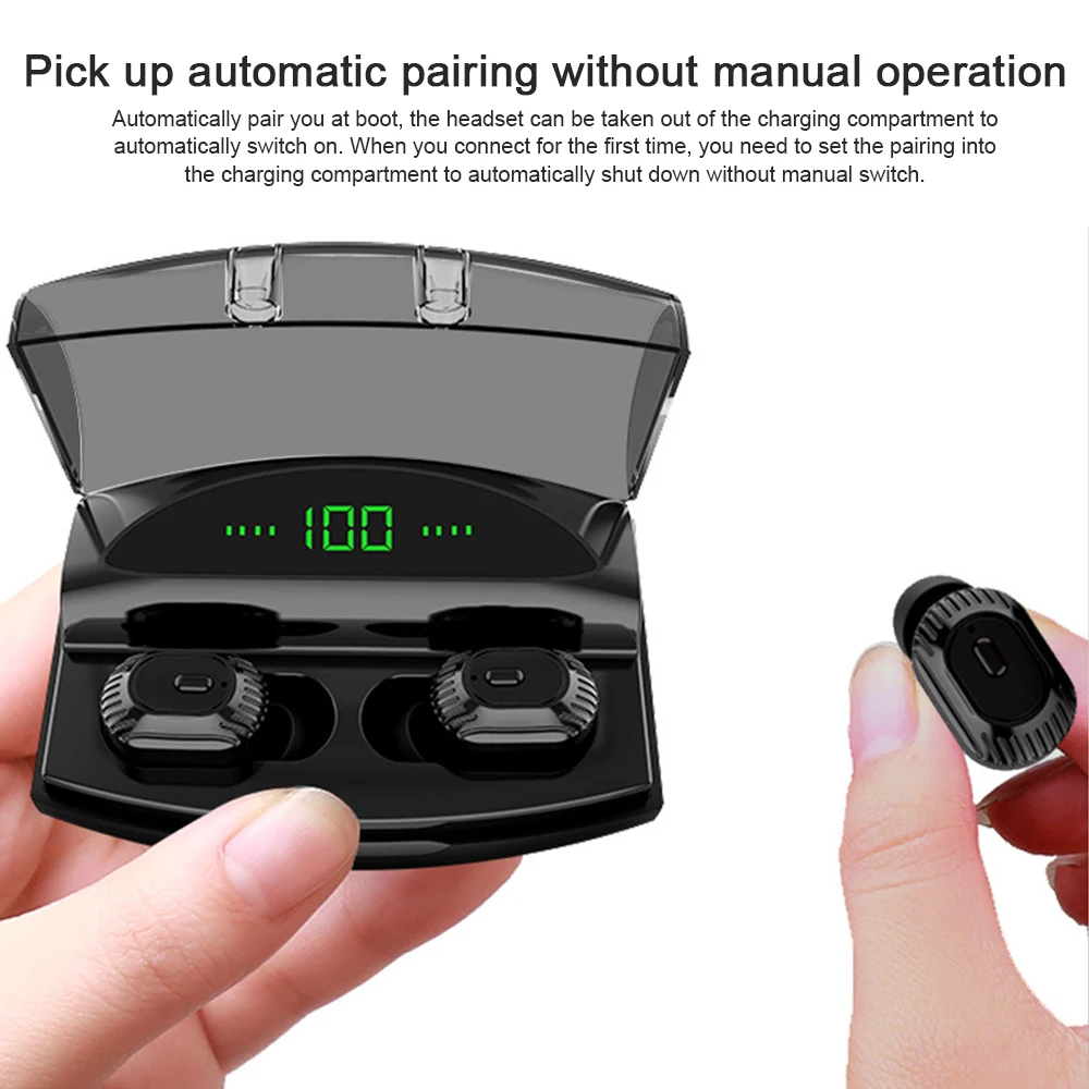 XG20 TWS Wireless Earphone Bluetooth Headphones LED Power Display Mini Sport 8D Stereo Earbuds Headset with 2200mAh Charging Bin