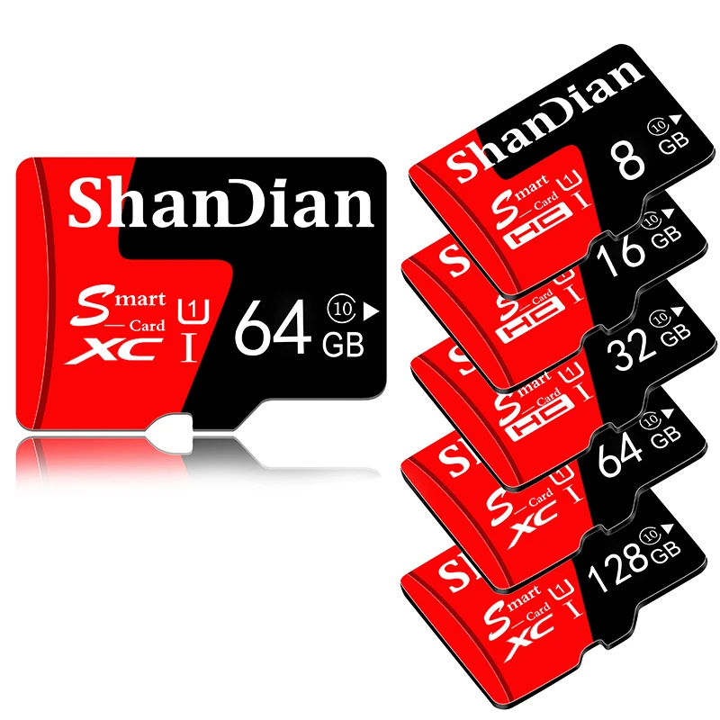 SHANDIAN карты памяти 4 ГБ 8 16 32 64 Micro sd TF карта SD ручка с бесплатным адаптером для
