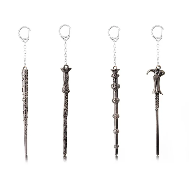 Wholeslae 24pcs A Lot Magic Wand Keychain Fashion Vintage Pendant Chaveiro Key Chains For Women&ampMen Size 11.7*1.4cm | Украшения и - Цена: 1 837,55 руб. / lot