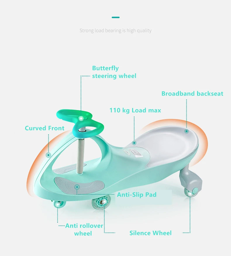 Sale New Twist car child bicycle yoyo balance Trolley caster buggy 1-3 male and female baby mute round swing Pedicab vehicle 2