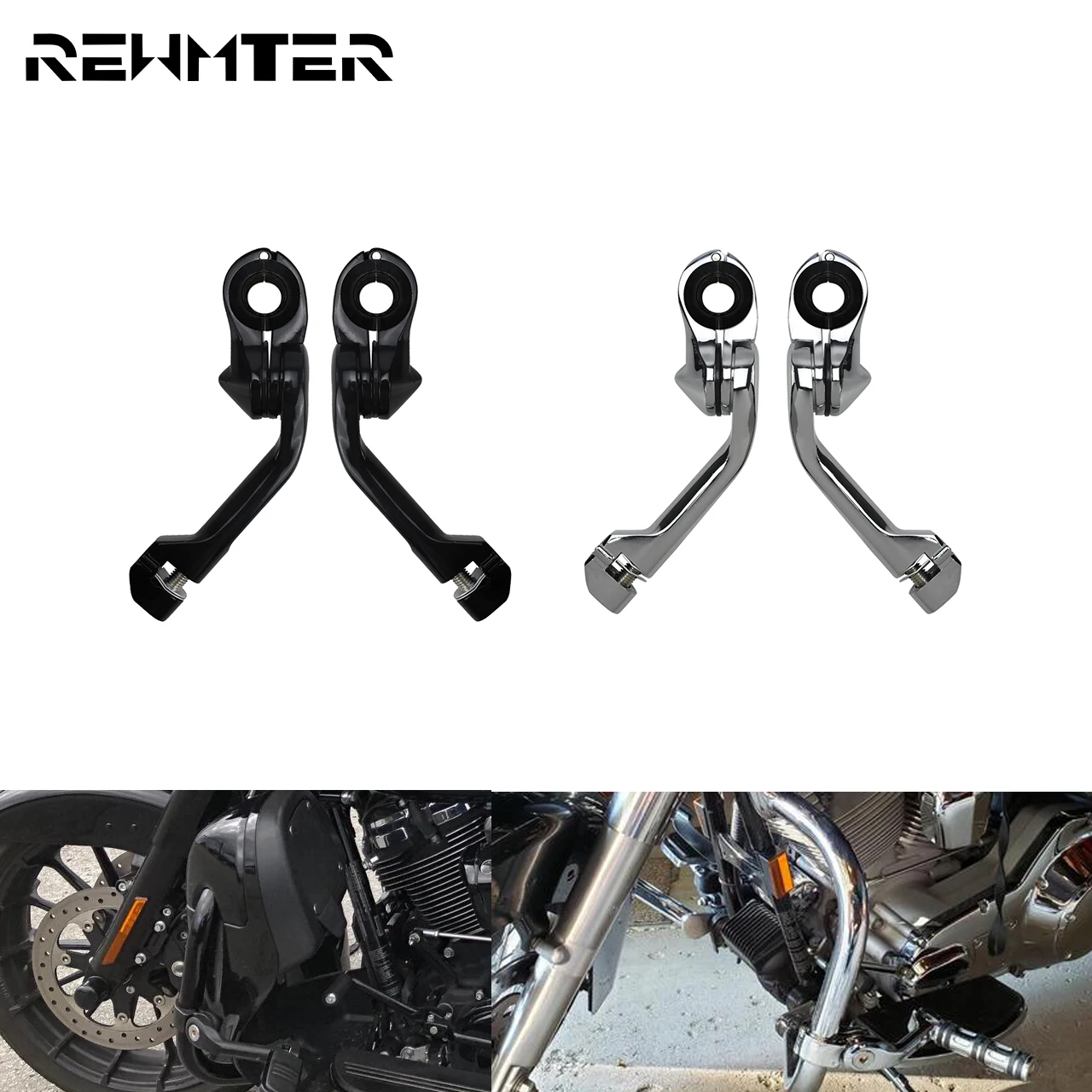 오토바이 32mm 고속도로 엔진 가드 발 페그 할리 Dyna Sportster Softail Touring Road Glide Fatboy 용 발판 장착 클램프