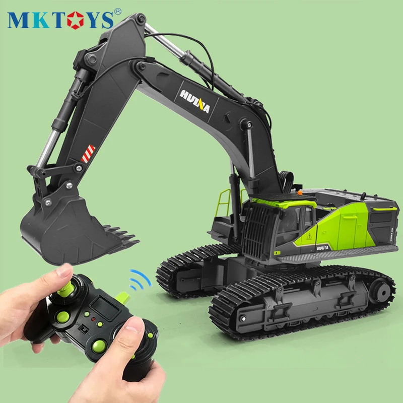 

NEW 1:14 Huina 1593 RC Alloy Excavator 22CH Big RC Trucks Simulation Excavator Remote Control Vehicle Toy Car Gift for Children