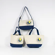 Canvas Bag Women's Handbag OEM Customizable Cross Border Foreign Trade Printed Cartoon Pattern Shoulder Picture Storgage Bag