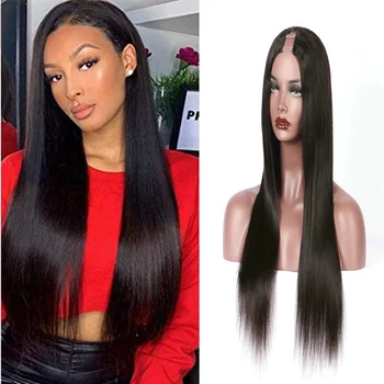 

250% Density Straight U Part Wigs Human Hair Wigs For Black Women Middle Part Brazilian Remy Hair Wigs