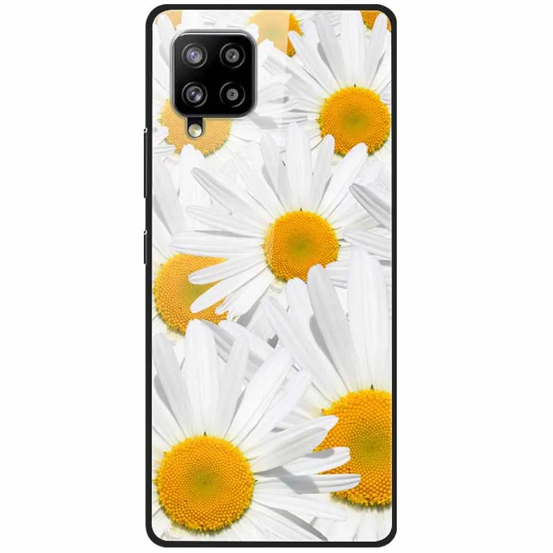 Tempered Glass Case For Samsung Galaxy A12 Cover A42 5G Hard Protective Coque for Samsung M12 / A02s Soft Bumper M 12 Fundas cute phone cases for samsung  Cases For Samsung