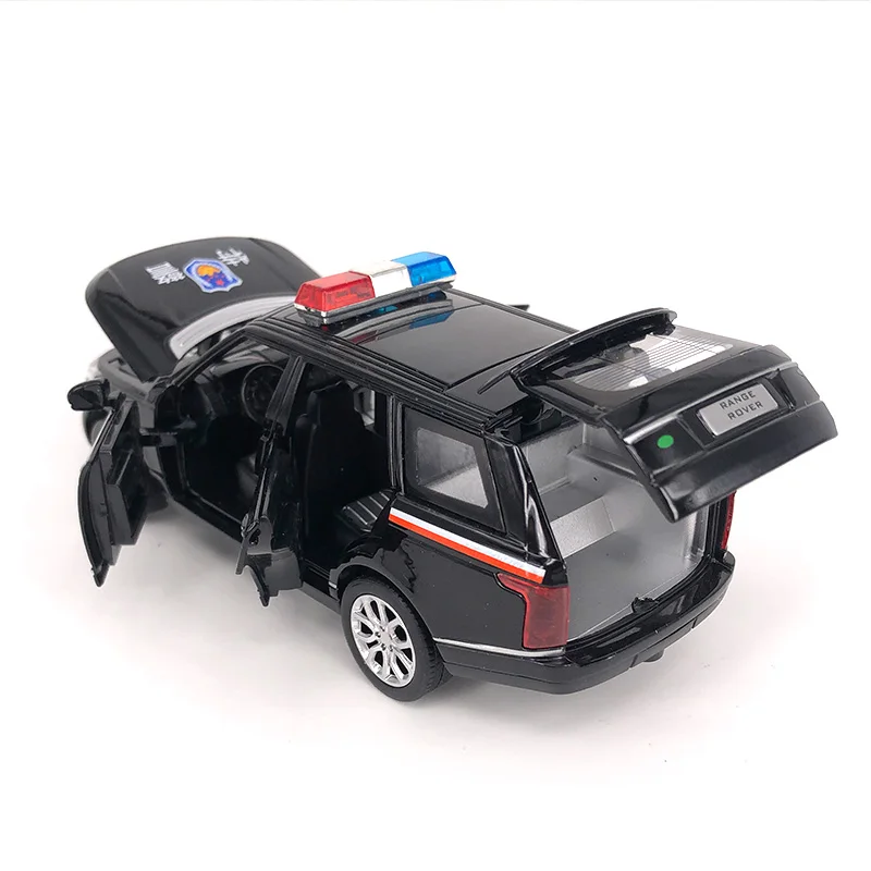 Полицейская игрушка Six Range Rover 1: 32 сплав унисекс мульти-полицейский автомобиль звук и светильник унисекс мульти-дверь унисекс эффективный