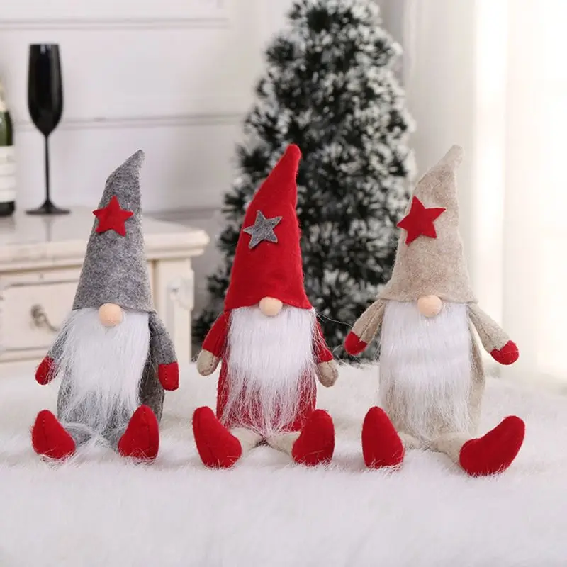 3 шт./компл. Merry Рождественская туника с длинным рукавом шляпа шведский Санта гном плюшевые куклы украшения Декор M2EF