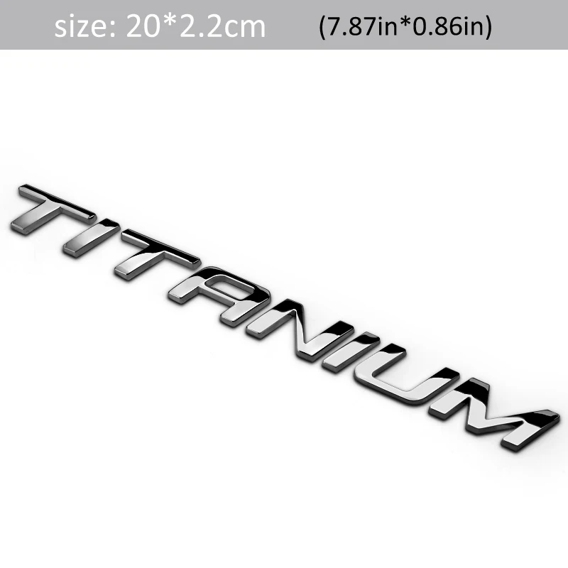  DSYCAR 1Pcs 3D Metal TITANIUM Car Side Fender Rear Trunk Emblem Badge Sticker Decals for Ford EcoBo