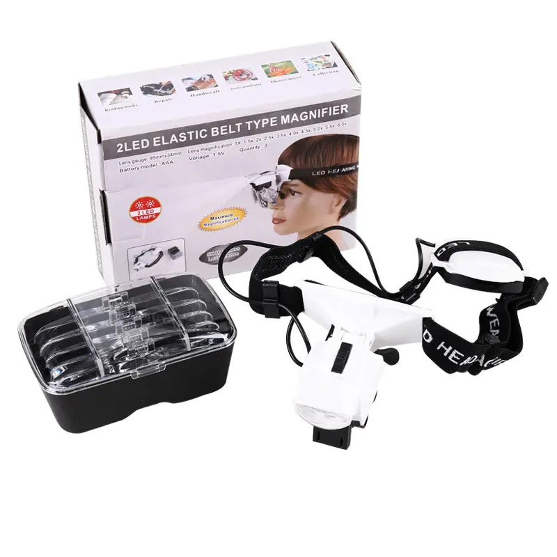 Lupa para gafas, lupa para diadema iluminada 3x - 25x con luz Led, 7 pares  de lentes intercambiables, reparación de joyas – Los mejores productos en  la tienda online Joom Geek