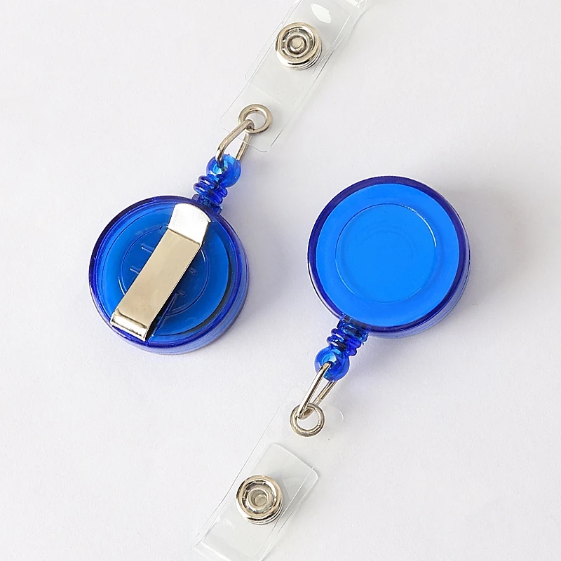 Retráctil tirar insignia carretes de soporte llavero cadena Clips suministros de oficina de los estudiantes de la escuela ID Lanyard