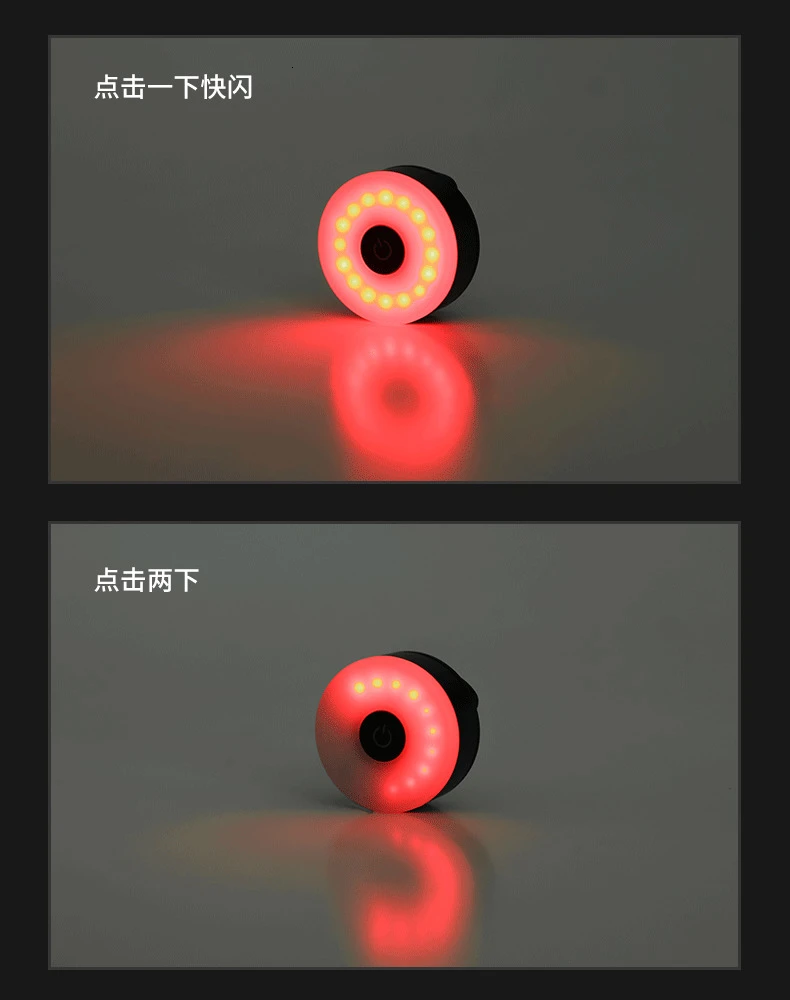 Bicycle Flashlight Waterproof LED Charging Cycling Taillight for Mountain Road Bike Safety Warning Lamp Rear Light 5 Mode (12)