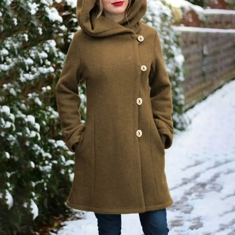 

Oversized Long Hooded Jackets Celmia Winter Warm Coats Women Fluffy Plush Jackets 2020 Fashion Buttons Casual Hoodies Overcoat 7